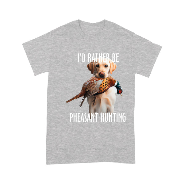 Yellow Labrador Dog Pheasant Hunting T-shirt FSD4589 D02