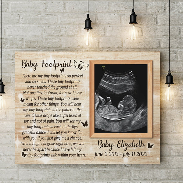 Personalized Memorial Canvas For Loss Baby| Baby Memorial Gift| Memory Gift for Baby in Heaven| NXM83