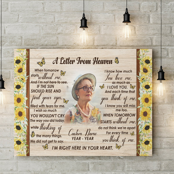 Personalized Memorial Canvas Gift| Memorial Gifts For Loss Of Loved One In Loving Memory NXM370