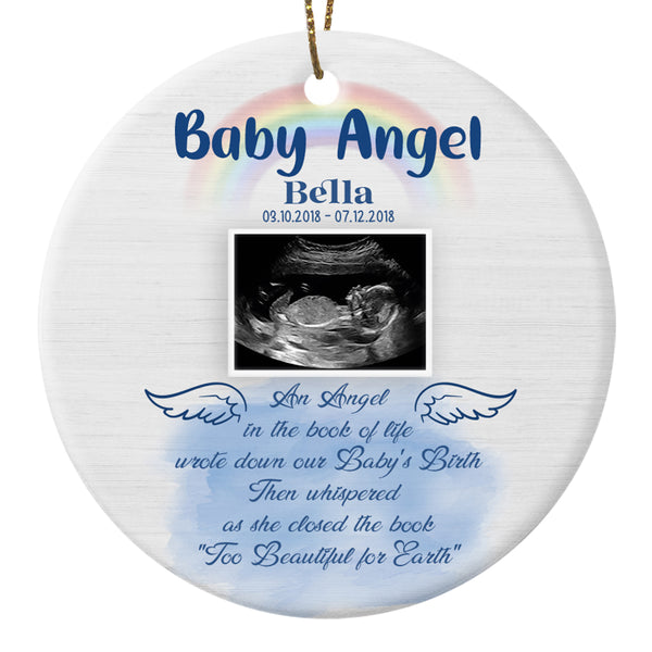 Baby Memorial Ornament Miscarriage, Remembrance Ornament Gift Loss Infant Loss Child MB06