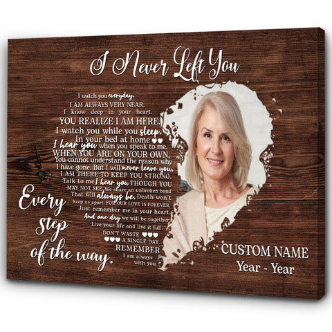 Memorial Canvas Gift I Never Left You Sympathy Gift | Memorial Gifts For Loss Of Loved One NXM387