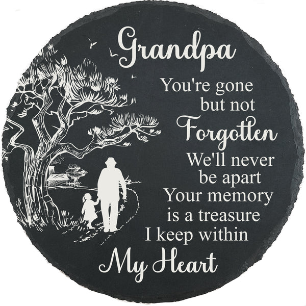 Grandpa Memorial Stone Memorial Gifts for Loss of Grandpa in Memory of Grandpa Garden Slate Stone TNA14