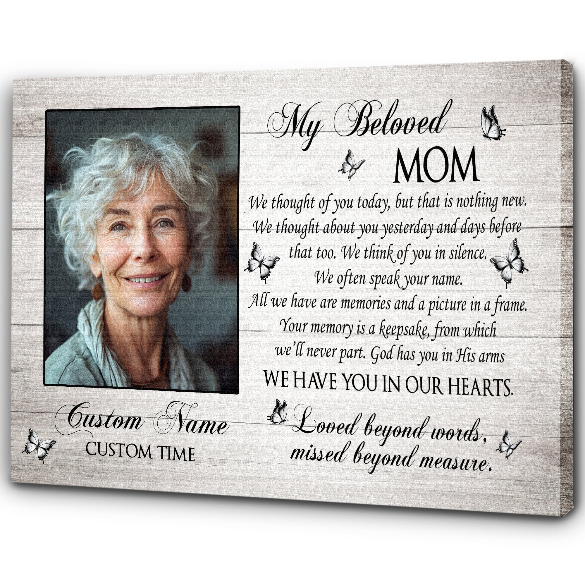 Mom Memorial Personalized Sympathy Gifts for Loss of Mother Bereavement In Memory of Mom NXM506