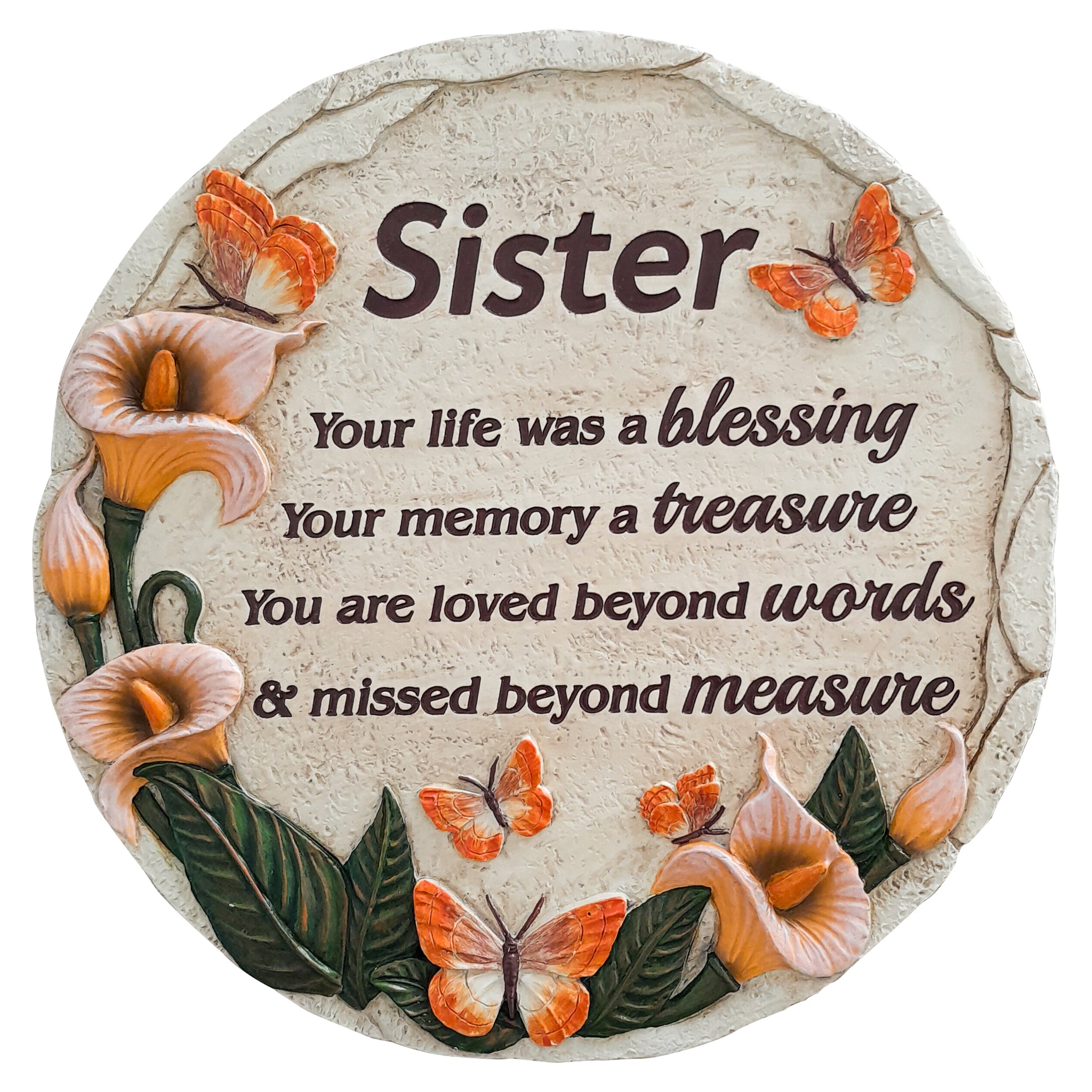 Sister Memorial Garden Stone Memorial Gifts for Loss of Sister in Memory of Sister Stepping Stone TNS10