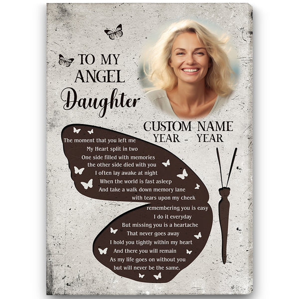 Daughter Memorial Canvas Gift Personalized| In Memory Of Daughter| Gifts for Loss of Daughter NXM415