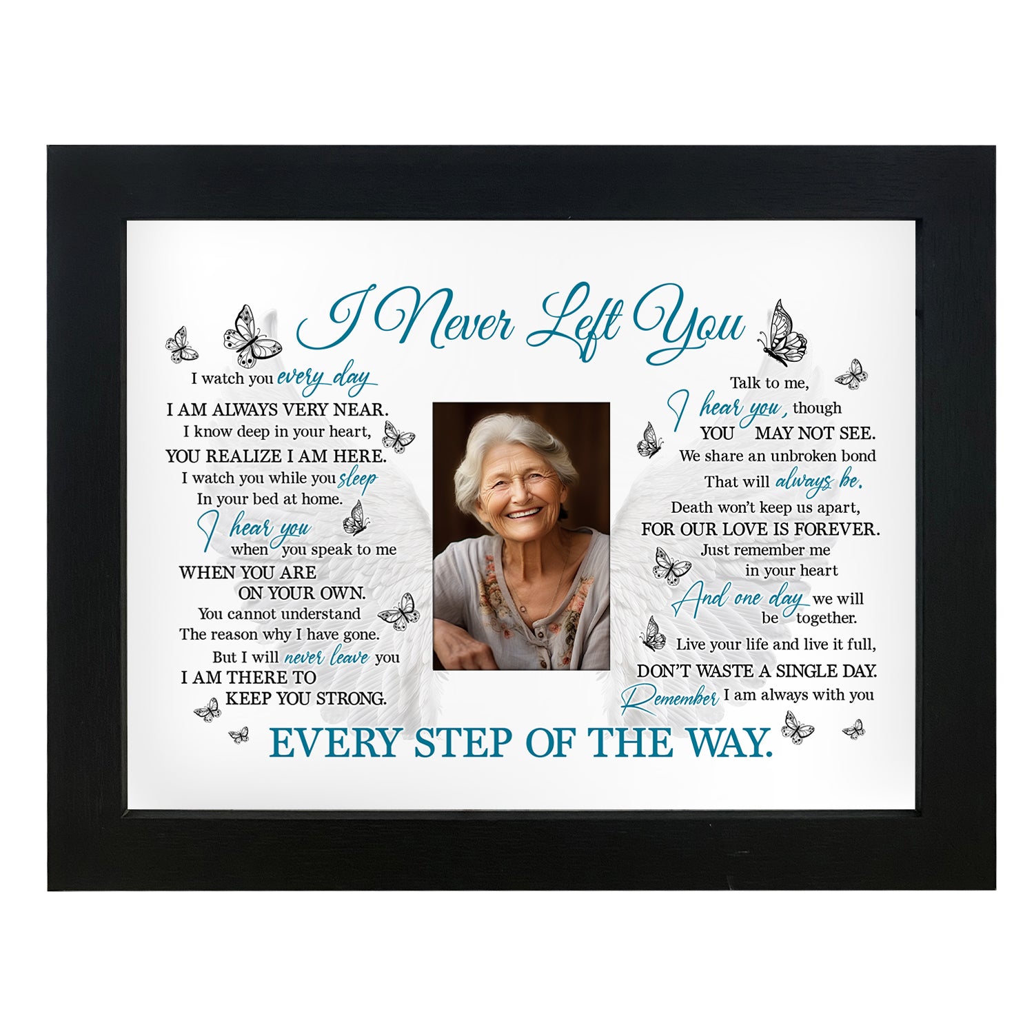 Memorial Shadow Box - I Never Left You, Memory Picture Frame Sympathy Gifts for Loss of Loved One TND2