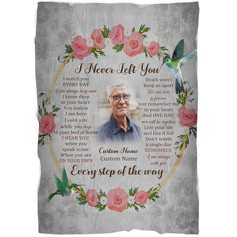 Memorial Blanket I Never Left You Personalized Bereavement Gifts For Loss Loved One In Memory MM04