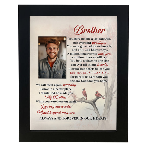 Brother Memorial Shadow Box Memorial Gifts for Loss of Brother, Picture Frame in Memory of Brother TND10