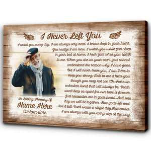 Memorial Gift Canvas Personalized| I Never Left You Sympathy Gifts For Loss Of Loved One NXM451