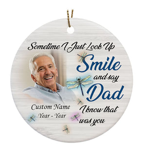 Personalized Memorial Ornament - Angel Dad In Heaven Ornament Christmas Sympathy Gift For Loss Of Father In Memory ODT97