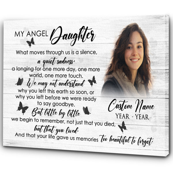 Daughter Memorial Canvas Gifts| Remembrance Gift For Loss Of Daughter| Daughter Sympathy Gift NXM465