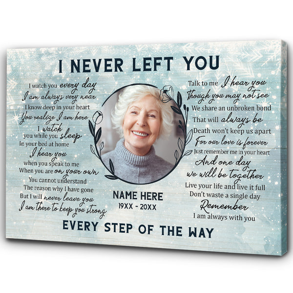 Personalized Memorial Gift Canvas| Sympathy Gift For Loss Of Loved One| In Memory Of Dad Mom NXM450