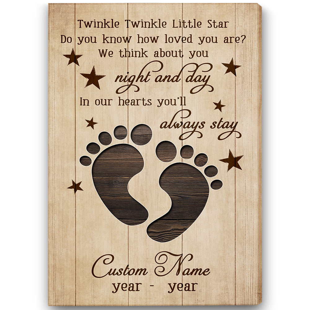 Memorial Canvas For Loss Baby Angel| Custom Gifts for Loss of Baby| Memorial Gift for Child in Heaven NXM76