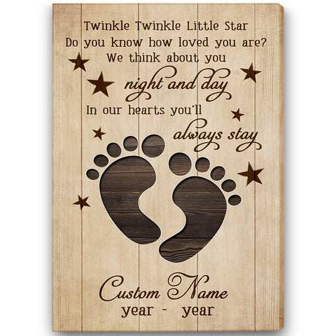 Memorial Canvas For Loss Baby Angel| Custom Gifts for Loss of Baby| Memorial Gift for Child in Heaven NXM76