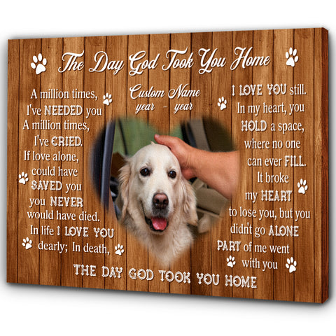 Dog Memorial Personalized Canvas Sympathy Gifts| Memorial Gifts For Loss of Dog Pet| Loss Dog Sympathy Gifts NXM381