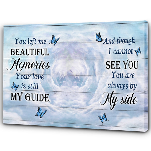 Personalized Memorial Canvas| Sympathy Gift for Loss of Loved One in Heaven Remembrance Gift NXM67