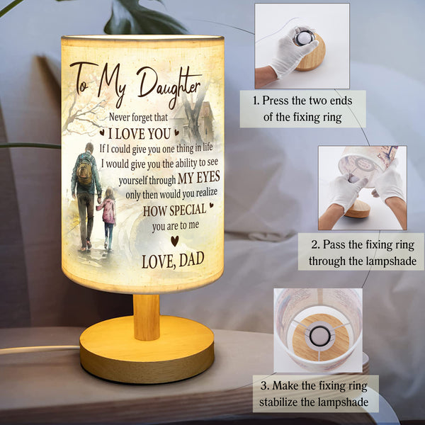 Daughter Table Lamp Gifts for Daughter from Dad, Father and Daughter Table Lamp TNT3