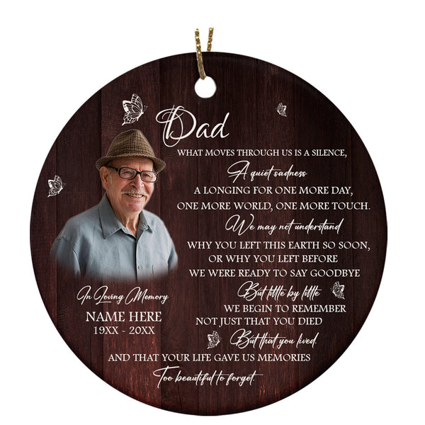 Dad Memorial Christmas Ornament Personalized Sympathy Gifts For Loss Loved One MC66