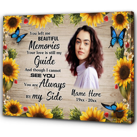 Memorial Canvas Gifts Personalized| Sympathy Gifts For Loss Loved One| Always By My Side NXM360