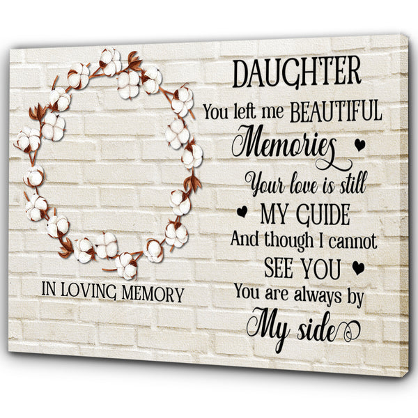 Daughter Memorial Canvas Gift Personalized, Bereavement Gift for Loss of Daughter In Loving Memory NXM426