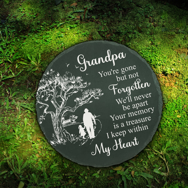 Grandpa Memorial Stone Memorial Gifts for Loss of Grandpa in Memory of Grandpa Garden Slate Stone TNA14