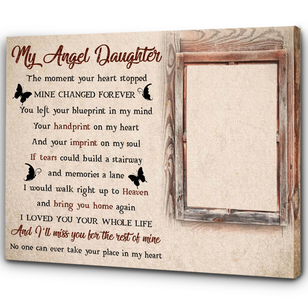 Daughter Memorial Canvas Gift| Sympathy Gifts For Loss Of Daughter| Daughter Angel NXM463