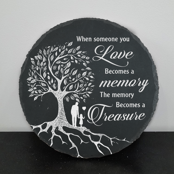 Dad Memorial Garden Slate Stone for Daughter Loss of Father Sympathy Gift for Loss of Uncle Dad TNA12