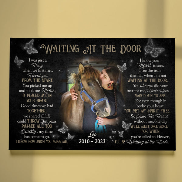 Horse Memorial Canvas Gift| Sympathy Remembrance Canvas Gifts for Loss of Horse Horse Loss Gifts NXM296