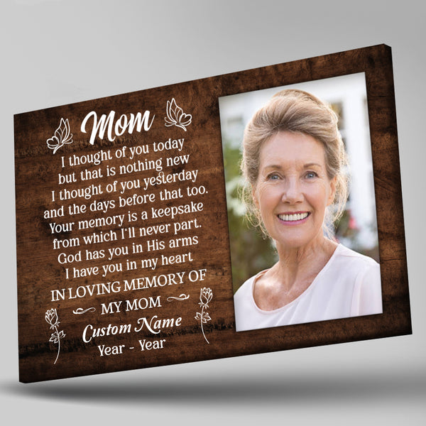 Personalized Mom Memorial Gifts For Loss, I Thought Of You Sympathy Gifts for Loss of Mother In Memory NXM499