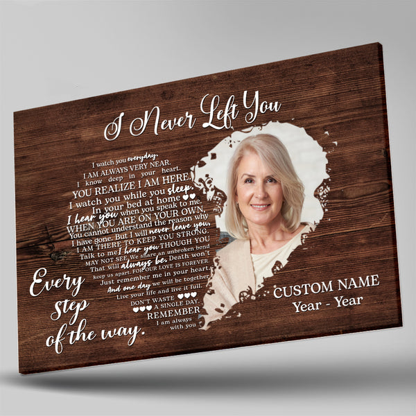 Memorial Canvas Gift I Never Left You Sympathy Gift | Memorial Gifts For Loss Of Loved One NXM387