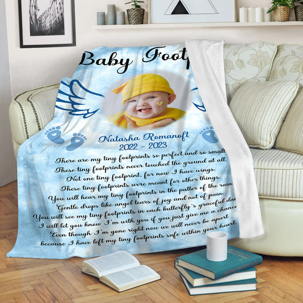 Baby Angel Memorial Blanket, Sympathy Gift For Loss of Baby, Bereavement Blanket For Loss Infant MM24