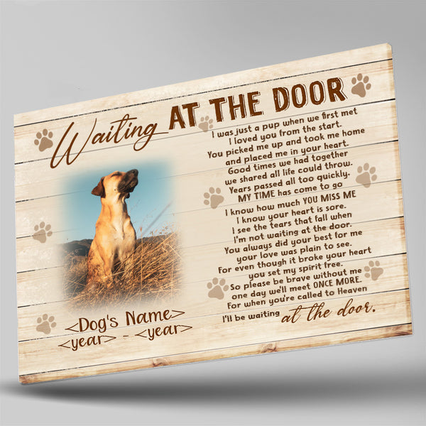 Personalized Dog Memorial Canvas Gift For Loss Of Dog| Sympathy Gifts For Loss of Dog Memorial Gift NXM305