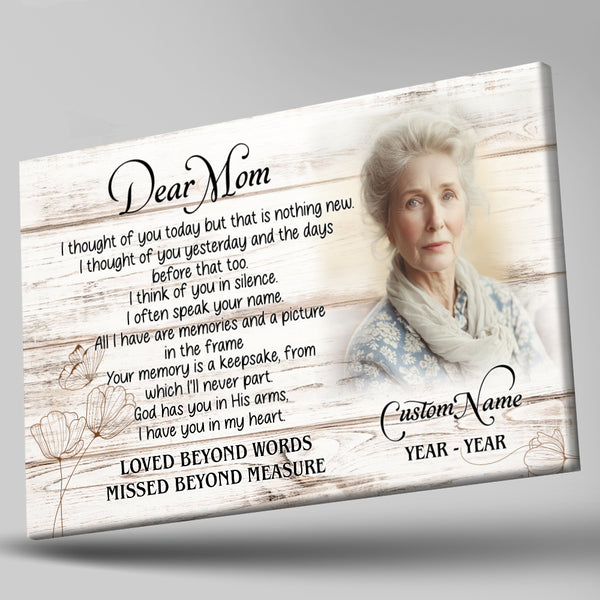 Mom Personalized Memorial Gifts For Loss of Mother, In Memory Of Mom Remembrance NXM503