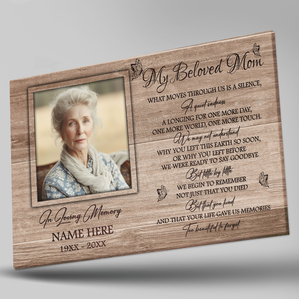 Personalized Mom Memorial Gifts, Sympathy Gift for Loss of Mother, My Beloved Mom Mother's Day NXM493