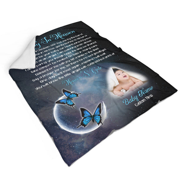 Memorial Blanket Gifts For Baby In Heaven, Personalized Memorial Gift For Loss of Baby Angel, Loss of Child Infant MM33