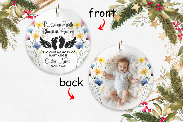 Baby Memorial Ornament, Miscarriage Remembrance Ornament for Loss of Child MB10
