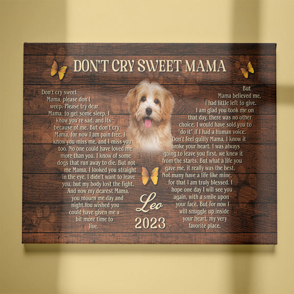 Personalized Memorial Canvas Gift For Loss Of Dog| Dog Loss Sympathy Gifts| Dog In Heaven NXM121