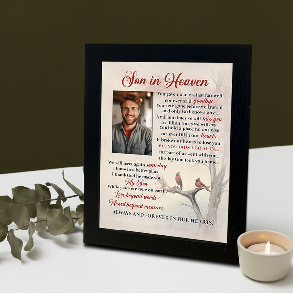 Son Memorial Shadow Box Memorial Gifts for Loss of Son Picture Frame in Memory of Son