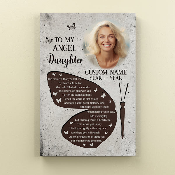 Daughter Memorial Canvas Gift Personalized| In Memory Of Daughter| Gifts for Loss of Daughter NXM415