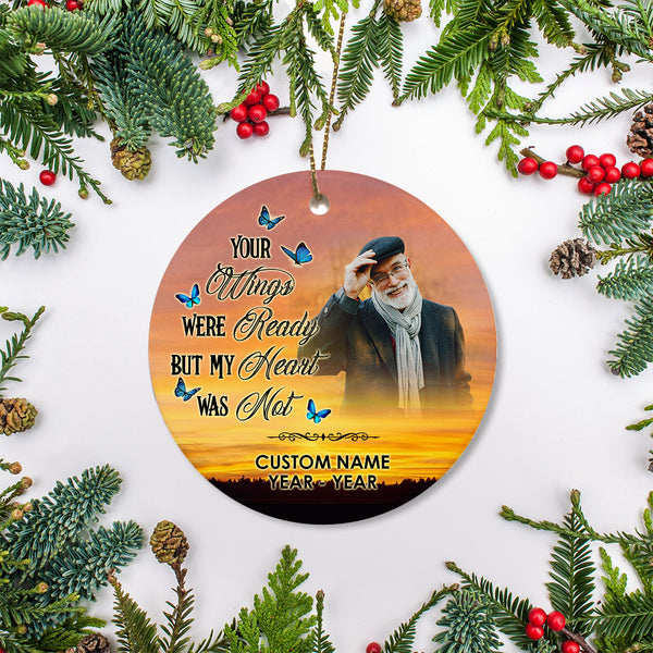 Dad Memorial Ornament - Angel Dad in Heaven Christmas Ornament For Loss Of Father, Sympathy Gift For Loss Of Dad ODT96