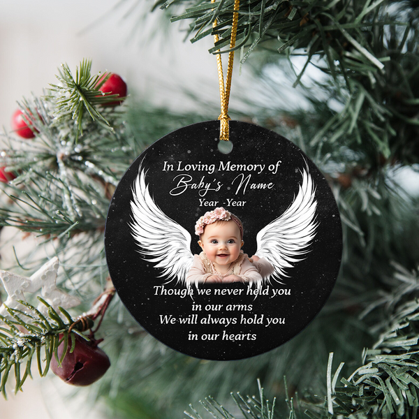 Angel Baby Memorial Ornament, Miscarriage Remembrance Ornament for Loss Child MB11