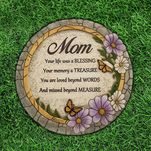 Mom Garden Memorial Stones Sympathy Gift for Loss of Mom Mother Day in Heaven Stepping Stone TNS7