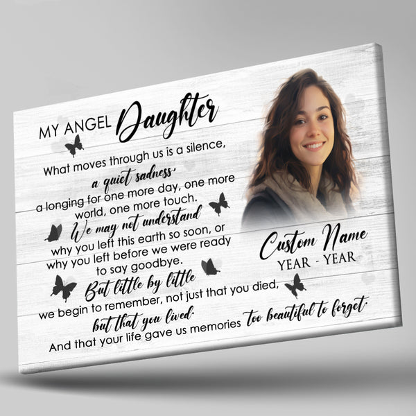 Daughter Memorial Canvas Gifts| Remembrance Gift For Loss Of Daughter| Daughter Sympathy Gift NXM465