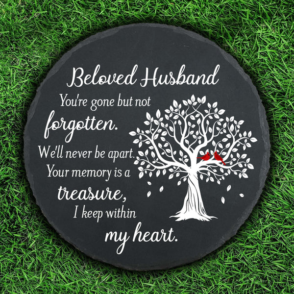 Husband Memorial Stone Garden Gifts for Loss of Husband, in Memory of Husband Plaque Husband TNA17