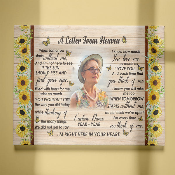 Personalized Memorial Canvas Gift| Memorial Gifts For Loss Of Loved One In Loving Memory NXM370