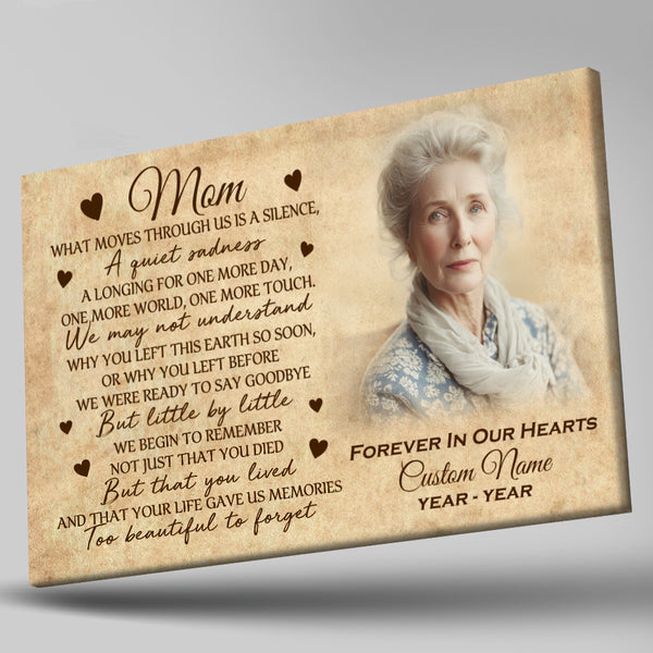 Mom Memorial Canvas Gift Personalized Sympathy Gifts for Loss of Mother Remembrance NXM494