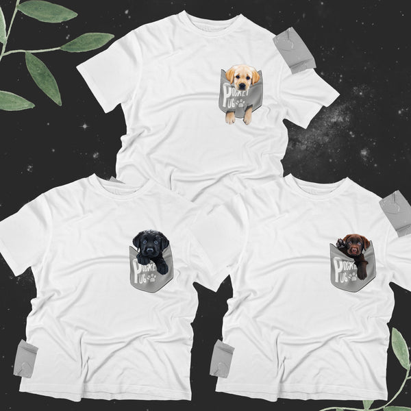 Pocket Dog Cute Labrador Retriever puppy in a Pocket Funny T-shirt Dog FSD4509