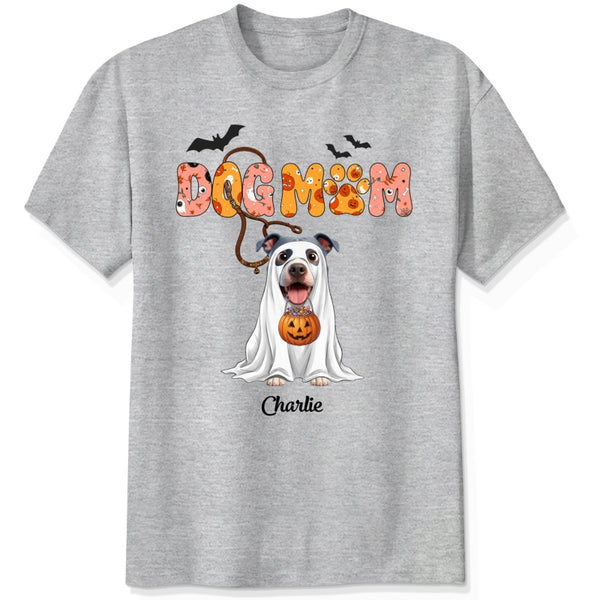 Dog Mom Halloween Custom Dogs Funny Personalized T-shirt for Dog Mom FSDM50