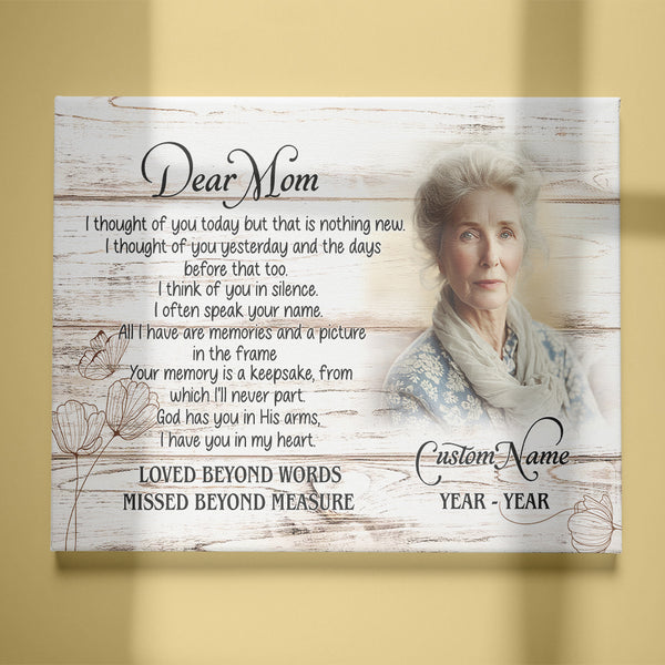 Mom Personalized Memorial Gifts For Loss of Mother, In Memory Of Mom Remembrance NXM503