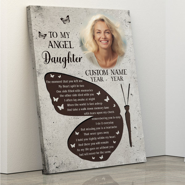 Daughter Memorial Canvas Gift Personalized| In Memory Of Daughter| Gifts for Loss of Daughter NXM415